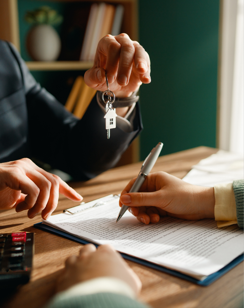 green and blue modern family insurance flyer (9)